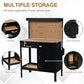 Multipurpose Workbench, Workshop Tool Table with Slide Drawer, Peg Board, Storage Cabinet with Keys