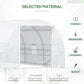 White tunnel greenhouse with galvanized metal frame and PE cover