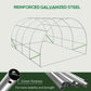 Galvanized steel tube frame for tunnel greenhouse with curved support beams