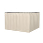 Beige gazebo sidewall set panel with top bar and attachment rings