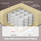 Cross-section view of chair cushioning with foam and pocket spring support