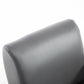 Kids rocking chair armrest and curved back in grey PU leather upholstery