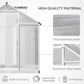 Polycarbonate panel greenhouse with aluminum frame, roof vent and door opening