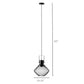 Industrial Pendant Light Fixtures with Adjustable Hanging Chain, Black