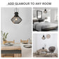Industrial Pendant Light Fixtures with Adjustable Hanging Chain, Black