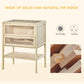 Natural wooden 3-tier small animal hutch with solid wood frame and sturdy legs