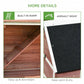 Wooden chicken coop ramp and dark asphalt roof panel detail for warm, dry coverage