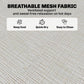 Breathable ventilated mesh fabric panel in light cream color for chaise lounge seating