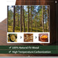 Wood finish panel for two-tier barrel fountain with waterfall pump graphic