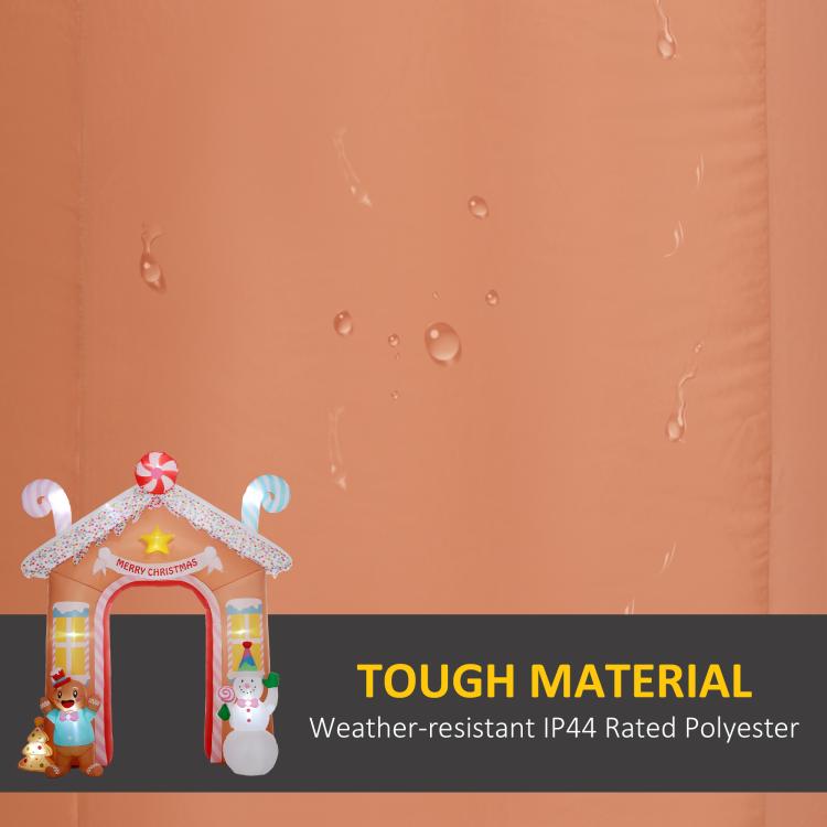 Weather-resistant candy house inflatable archway fabric with droplet texture