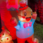 Glowing candy house inflatable archway gingerbread character with built-in lights