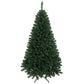 Artificial green Christmas tree with hinged branches and freestanding metal stand