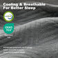 Close-up of grey breathable mattress cover fabric texture
