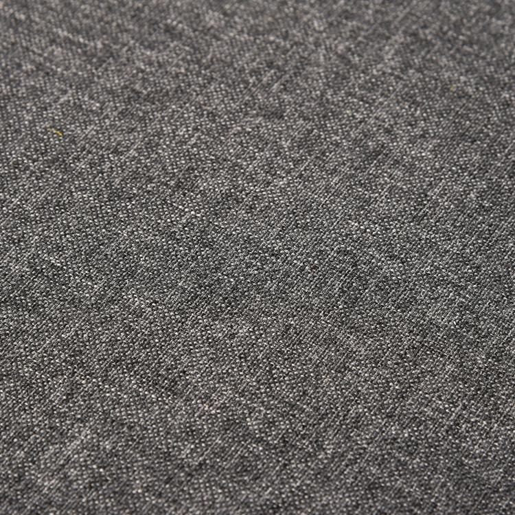 Gray fabric bench seat cushion texture for shoe storage ottoman
