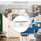 White shoe storage bench with gray top and open compartments for shoes