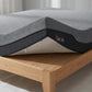 King size 12-inch memory foam mattress with gray top and black side cover shown