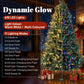 Prelit Christmas tree with warm white and multicolored LED lights