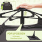 Pop-up dog tent frame with hand opening mechanism and foldable design
