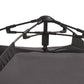 Black frame top of the pop-up dog tent with central connector and fabric canopy