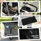 Dog stroller with cup holder, washable cushion, storage basket, and leash attachments