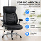 Black ergonomic office chair with headrest, quilted backrest, and rolling caster base