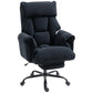 High-back reclining office chair with headrest, padded seat, and swivel base, black