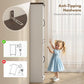 White pantry cabinet with anti-tipping hardware side detail and door edge