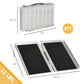 2 ft aluminum folding wheelchair ramp, black non-slip surface on two panels