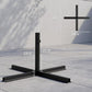 Black umbrella cross base stand with central pole and four extended support bars