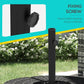 Black umbrella cross base stand with side mounting knob on the central pole