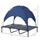 48 x 36 in elevated dog cot with canopy shade and breathable mesh base