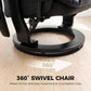 Black PU swivel massage chair base with circular 360-degree rotation