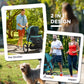 3-wheel pet stroller 2-in-1 design graphic showing stroller and jogger use