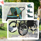 3-wheel pet stroller with adjustable canopy and rear brakes, front lockable universal wheels