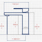 Single-handle bathroom lavatory faucet with tall spout, single-hole mount schematic