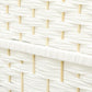 White woven panel texture for folding room divider screen, close-up