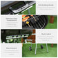 Charcoal barbecue grill lid handle and control knobs with vented heat shield