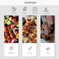 Charcoal barbecue grill purpose icons for vegetables, skewers, and meats