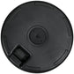 Round fillable umbrella base, black with center pole hole and molded channels