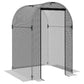 Galvanized steel crop cage with zippered door and mesh panels