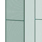 Dark green mesh plant protector cage panel with metal frame and grid openings