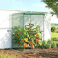 Dark green mesh walk-in plant protector cage with roll-up top opening