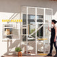 Cat enclosure with two side doors and a large front door for easy access