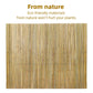 Natural bamboo privacy fence panel with dense vertical slats
