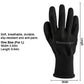 Black seamless knit work gloves with textured anti-slip latex palm, size L