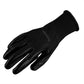Black coated work glove with smooth palm and finger surface