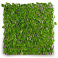 Faux ivy privacy screen panel with dense green leaf clusters on brown lattice backing