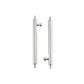 Metal watch strap pins with magnetic ends, stainless steel silver tone