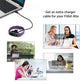 Fitbit Alta charging cable kit with purple band connected to black charging clip