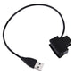 Black USB-to-charger clip cable with connector dock for Fitbit Alta, 30cm